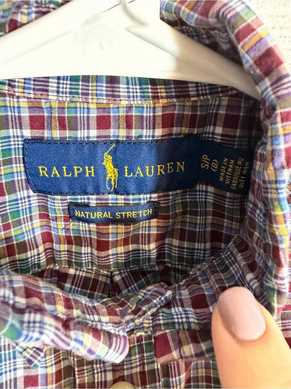 Ralph Lauren Short-Sleeve Plaid Button-Down Shirt - Blue, Red, Green